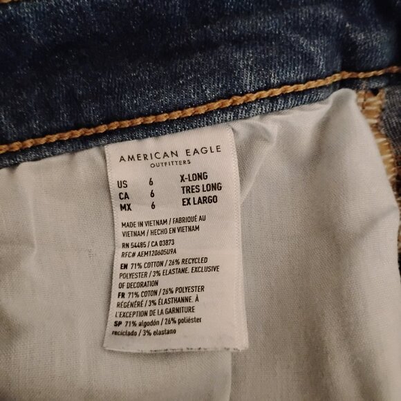 American Eagle Next Level Stretch Hi-Rise Jegging Blue Jeans - Picture 4 of 5